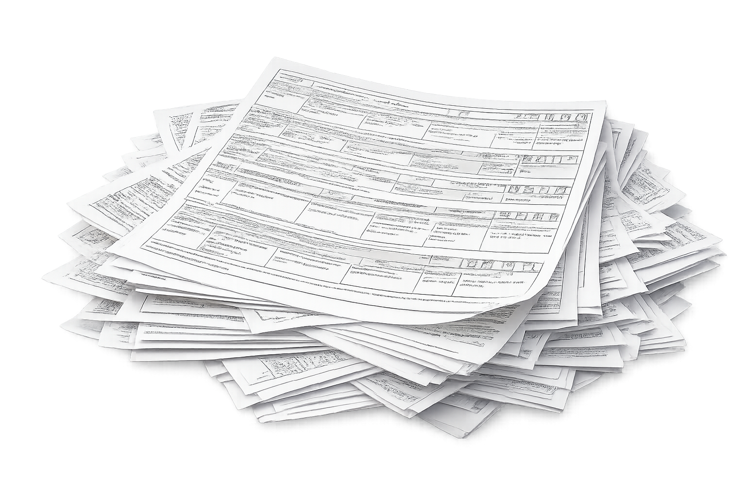 Stack of county sheriff-sale filings